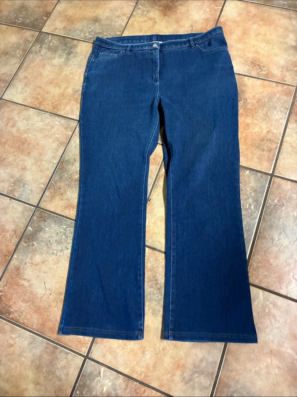Alfred Dunner Dark Blue Flare Jeans